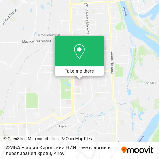 ФМБА России Кировский НИИ гематологии и переливания крови map