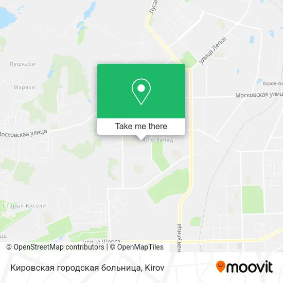 Кировская городская больница map