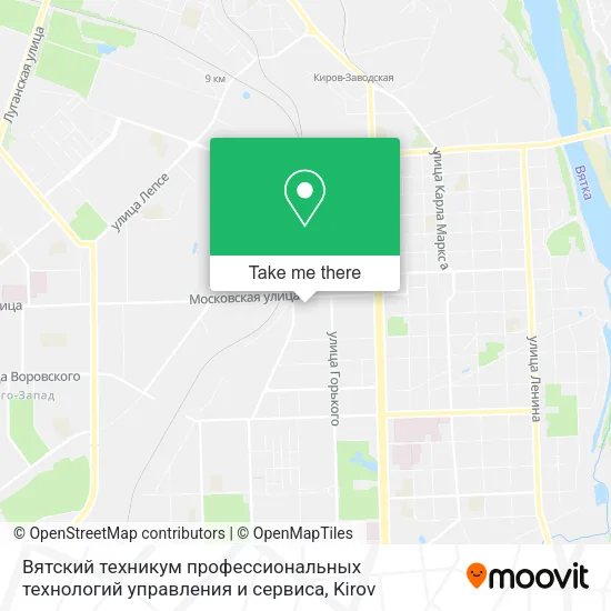 Вятский техникум профессиональных технологий управления и сервиса map