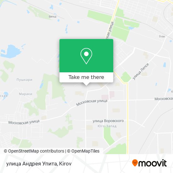 улица Андрея Упита map