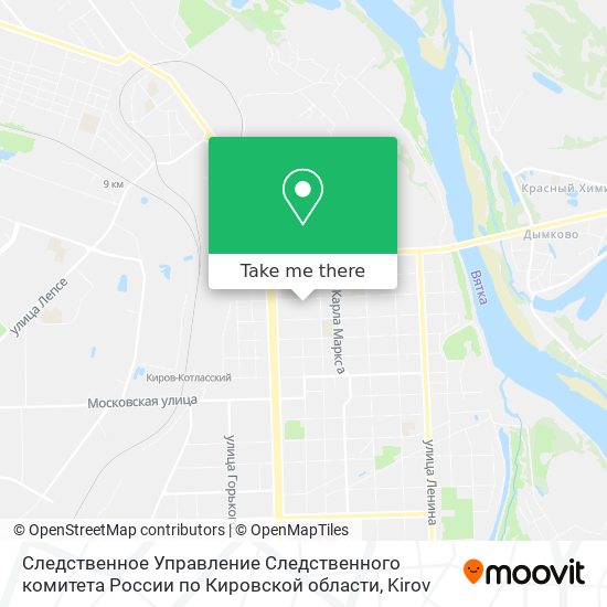 Следственное Управление Следственного комитета России по Кировской области map