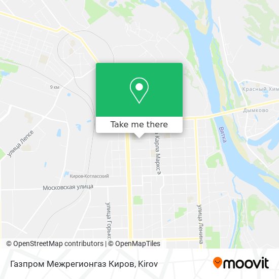 Газпром Межрегионгаз Киров map