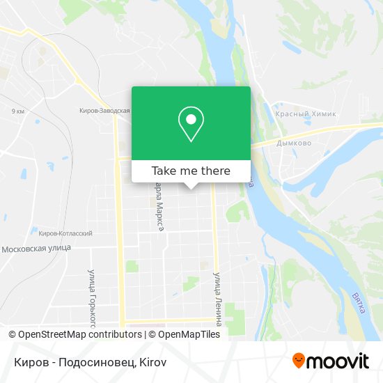 Киров - Подосиновец map