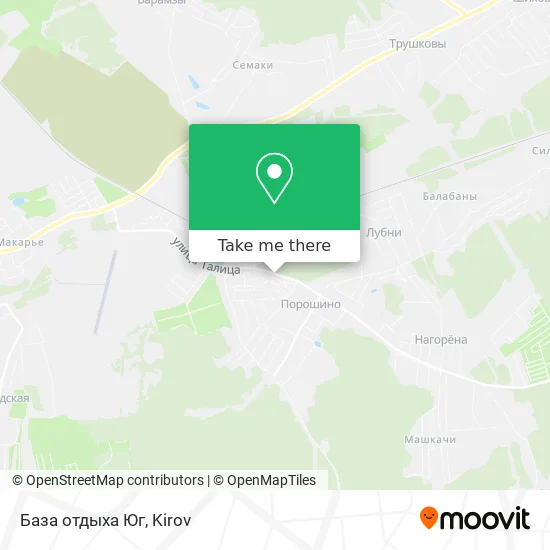 База отдыха Юг map