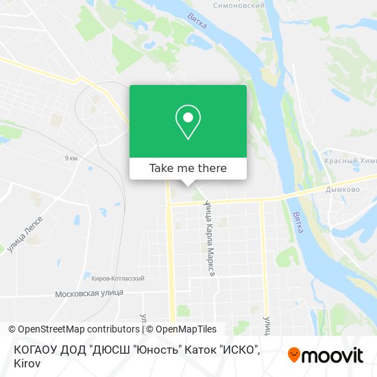 КОГАОУ ДОД "ДЮСШ "Юность" Каток "ИСКО" map