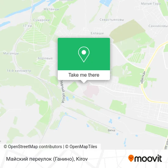 Майский переулок (Ганино) map
