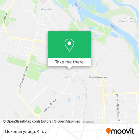 Цеховая улица map