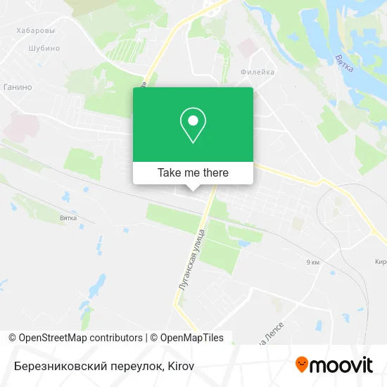 Березниковский переулок map