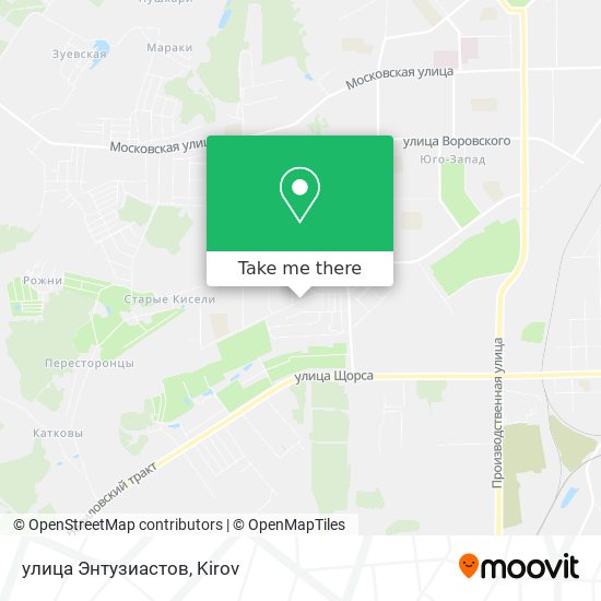 улица Энтузиастов map