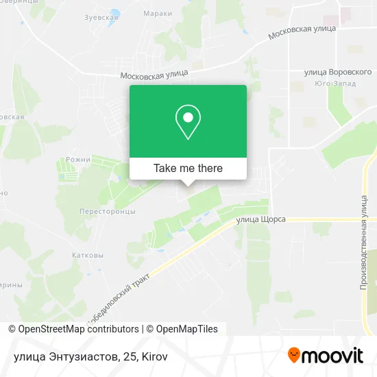 улица Энтузиастов, 25 map