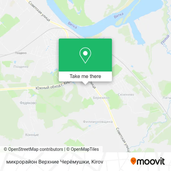 микрорайон Верхние Черёмушки map