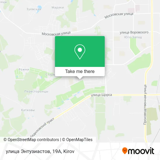 улица Энтузиастов, 19А map
