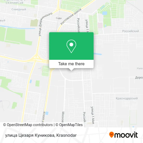 улица Цезаря Куникова map