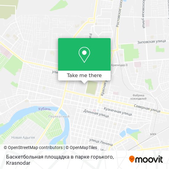 Баскетбольная площадка в парке горького map