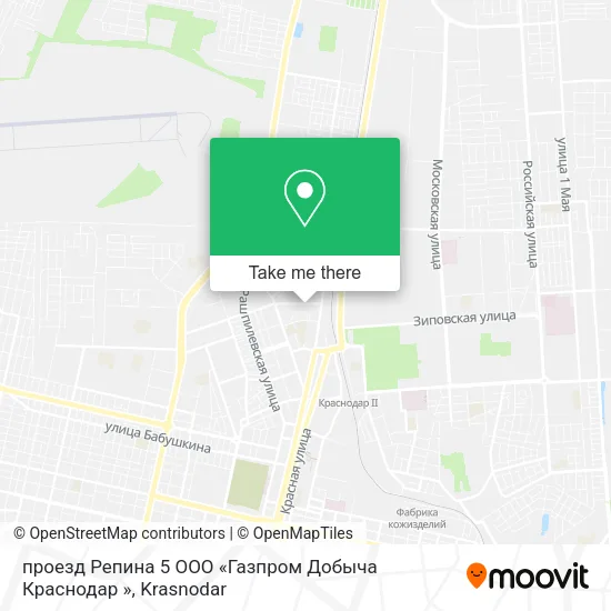 проезд Репина 5 ООО «Газпром Добыча Краснодар » map