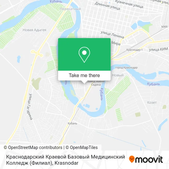 Краснодарский Краевой Базовый Медицинский Колледж (Филиал) map