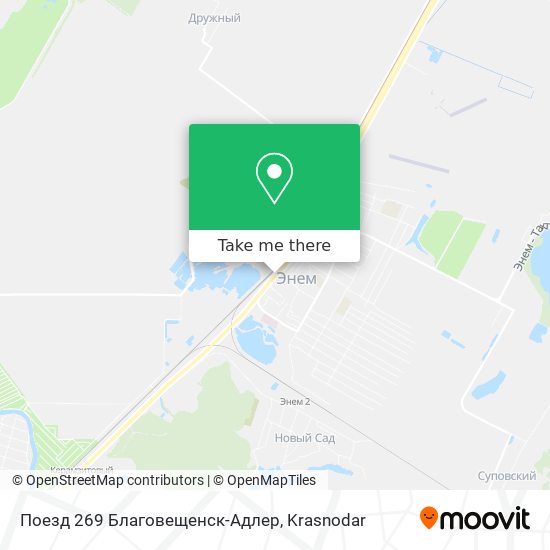 Поезд 269 Благовещенск-Адлер map