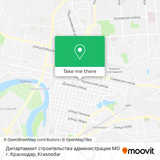 Департамент строительства администрации МО г. Краснодар map