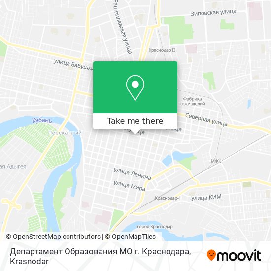 Департамент Образования МО г. Краснодара map