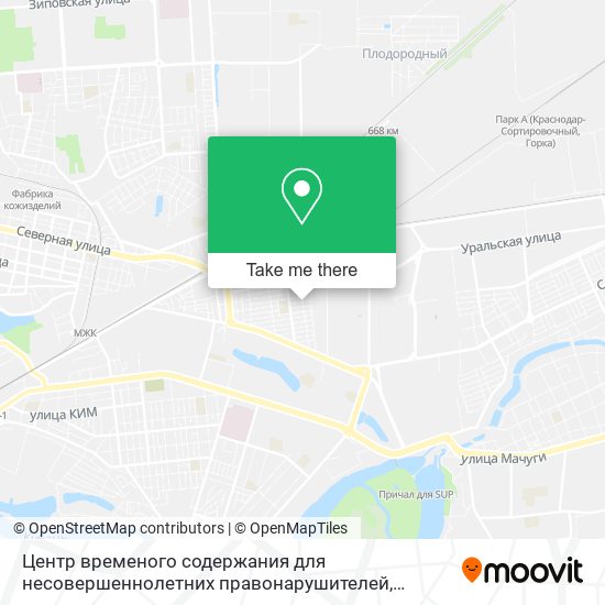 Центр временого содержания для несовершеннолетних правонарушителей map