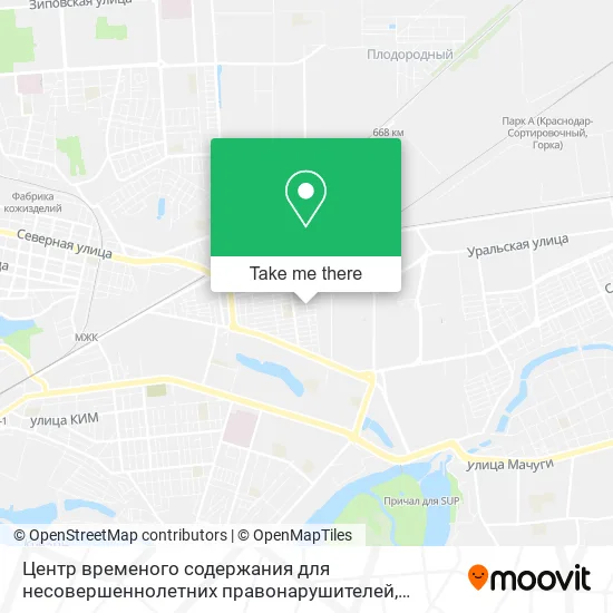 Центр временого содержания для несовершеннолетних правонарушителей map
