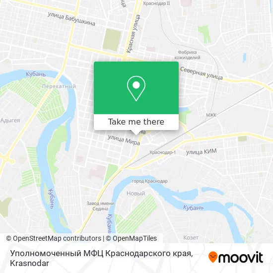 Уполномоченный МФЦ Краснодарского края map