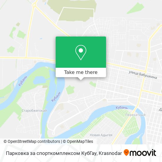 Парковка за спорткомплексом КубГау map