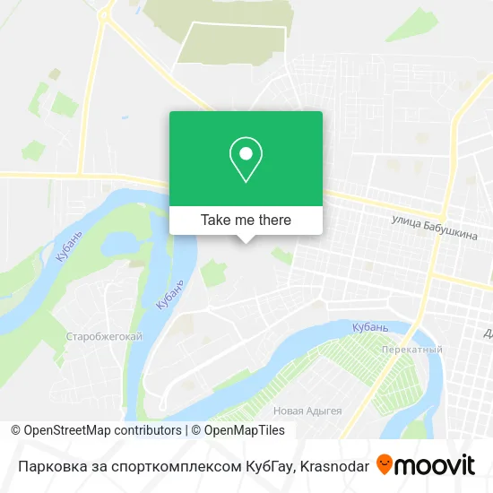 Парковка за спорткомплексом КубГау map