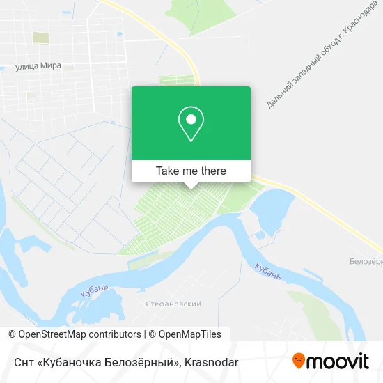 Снт «Кубаночка Белозёрный» map