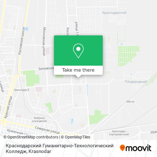 Краснодарский Гуманитарно-Технологический Колледж map