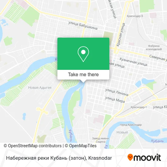 Набережная реки Кубань (затон) map