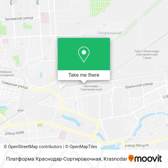 Платформа Краснодар-Сортировочная map