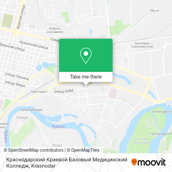 Краснодарский Краевой Базовый Медицинский Колледж map