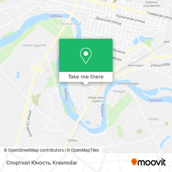 Спортзал Юность map
