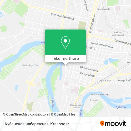 Кубанская набережная map