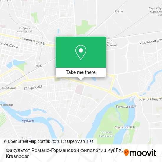 Факультет Романо-Германской филологии КубГУ map