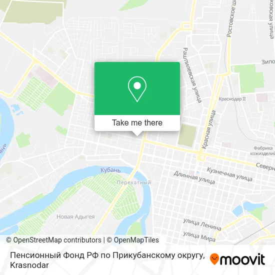 Пенсионный Фонд РФ по Прикубанскому округу map