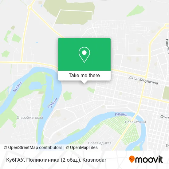 КубГАУ, Поликлиника (2 общ.) map