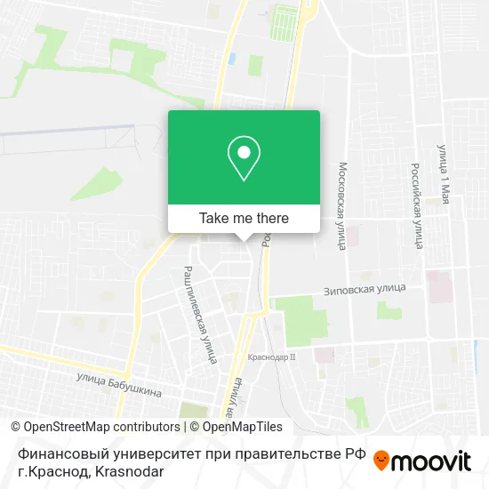 Финансовый университет при правительстве РФ г.Краснод map