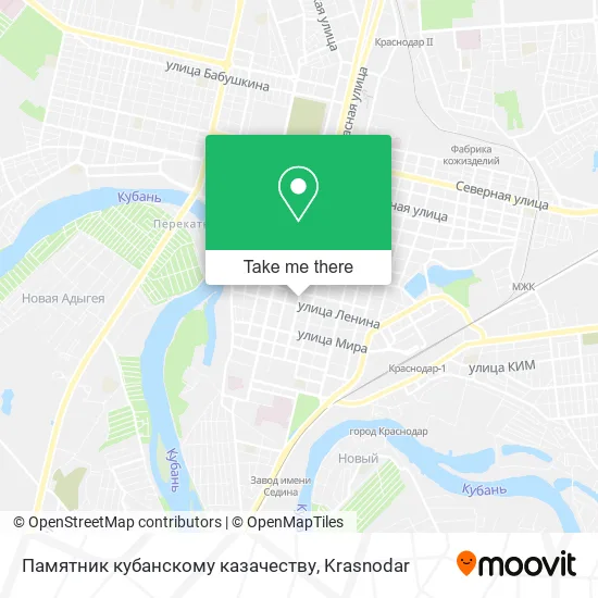 Памятник кубанскому казачеству map