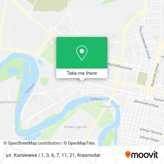 ул. Калинина | 1, 3, 6, 7, 11, 21 map
