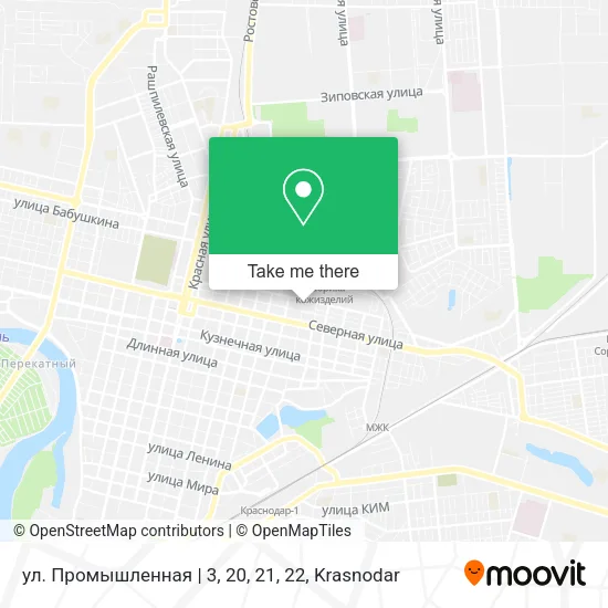 ул. Промышленная | 3, 20, 21, 22 map