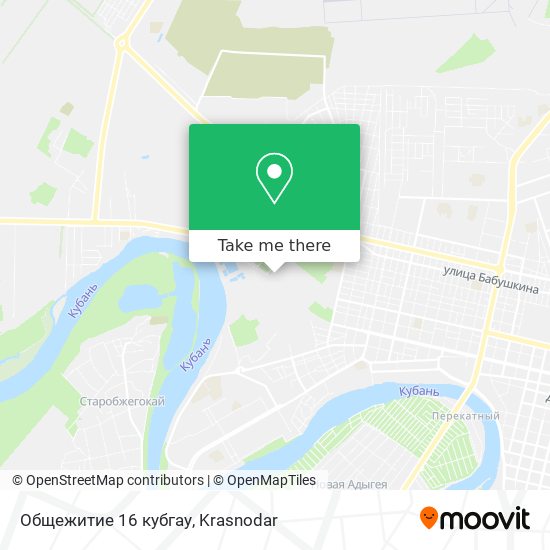 Общежитие 16 кубгау map