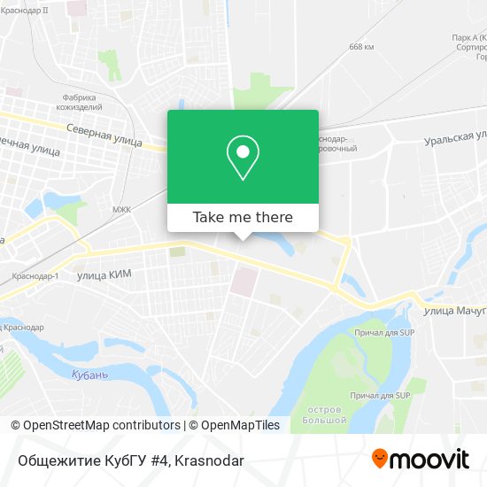 Общежитие КубГУ #4 map