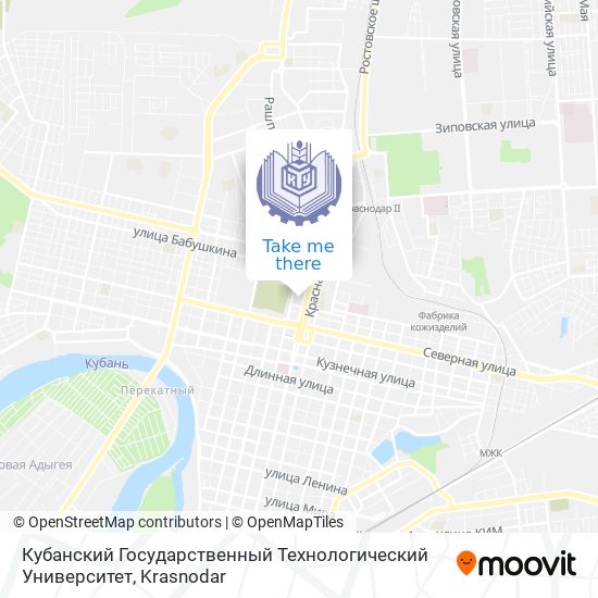 Кубанский Государственный Технологический Университет map