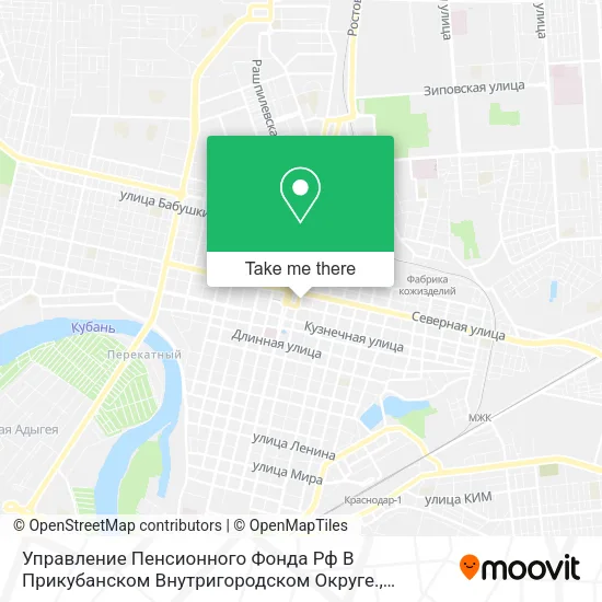 Управление Пенсионного Фонда Рф В Прикубанском Внутригородском Округе. map