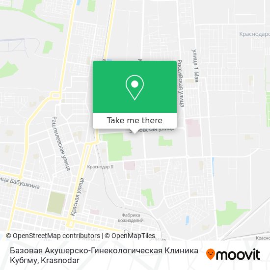 Базовая Акушерско-Гинекологическая Клиника Кубгму map