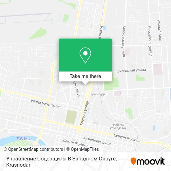 Управление Соцзащиты В Западном Округе map