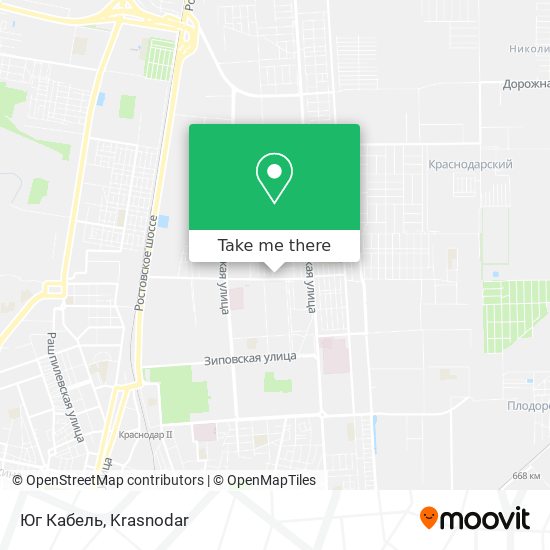 Юг Кабель map