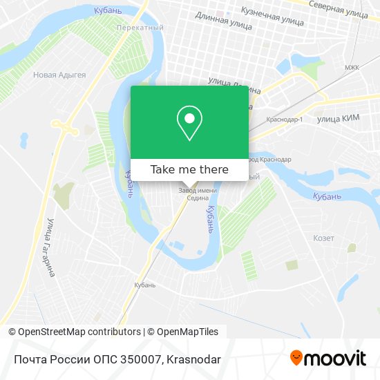 Почта России ОПС 350007 map
